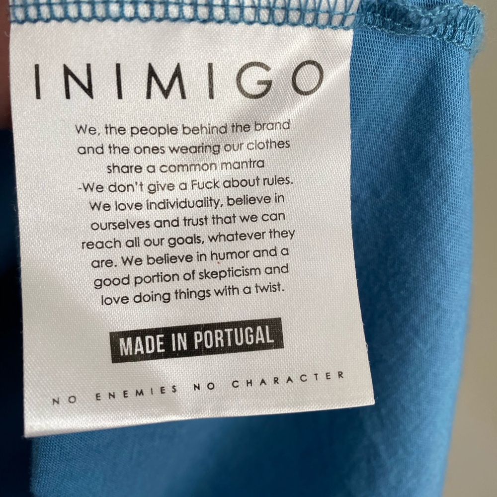 INIMIGO Men’s Organic Cotton Heart T Shirt Size XL Blue - Picture 8 of 10